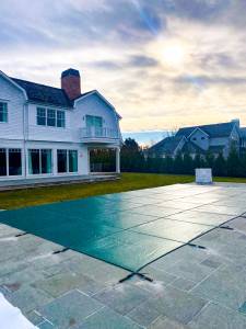 pool, closing, covered, ready for winter